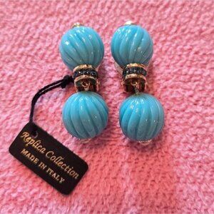 Turquoise Replica Collection Clip-On Earrings
